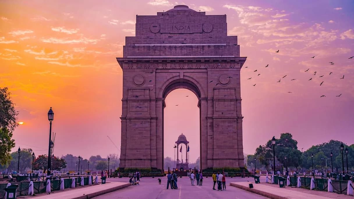 India Gate war memorial in New Delhi